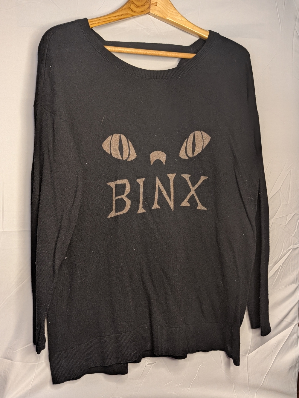 Torrid Disney Hocus Pocus Binx Black Cat Sweater Size 1 1X 14/16